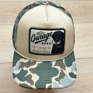 American Needle The Garage Beer Trucker Hat - camo NWT
